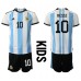 Argentina Lionel Messi #10 Replika Babykläder Hemma matchkläder barn VM 2022 Korta ärmar (+ Korta byxor)